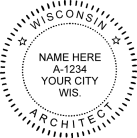 Wisconsin Architect Seal Trodat Stamp